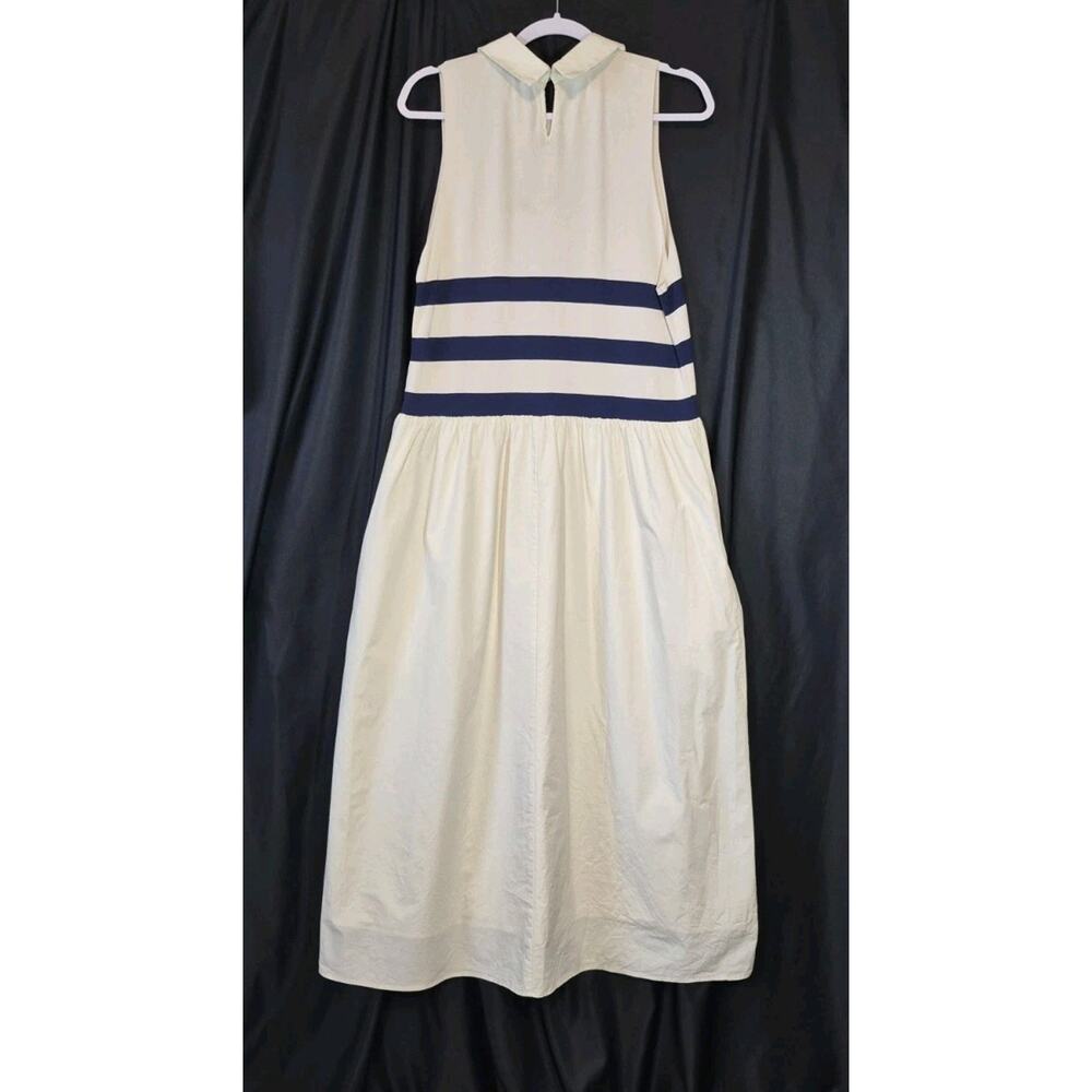 Tuckernuck Ivory Blue Stripe Marina Midi Dress XXL - Picture 9 of 13